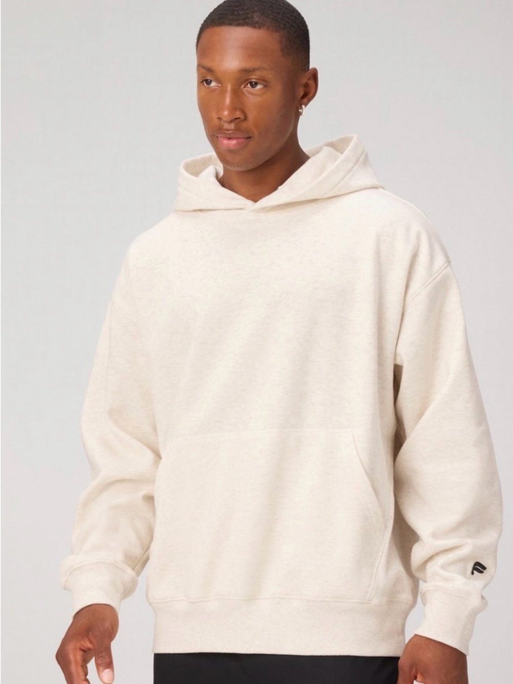 Fabletics Men's Bone Heather Oversized Hoodie